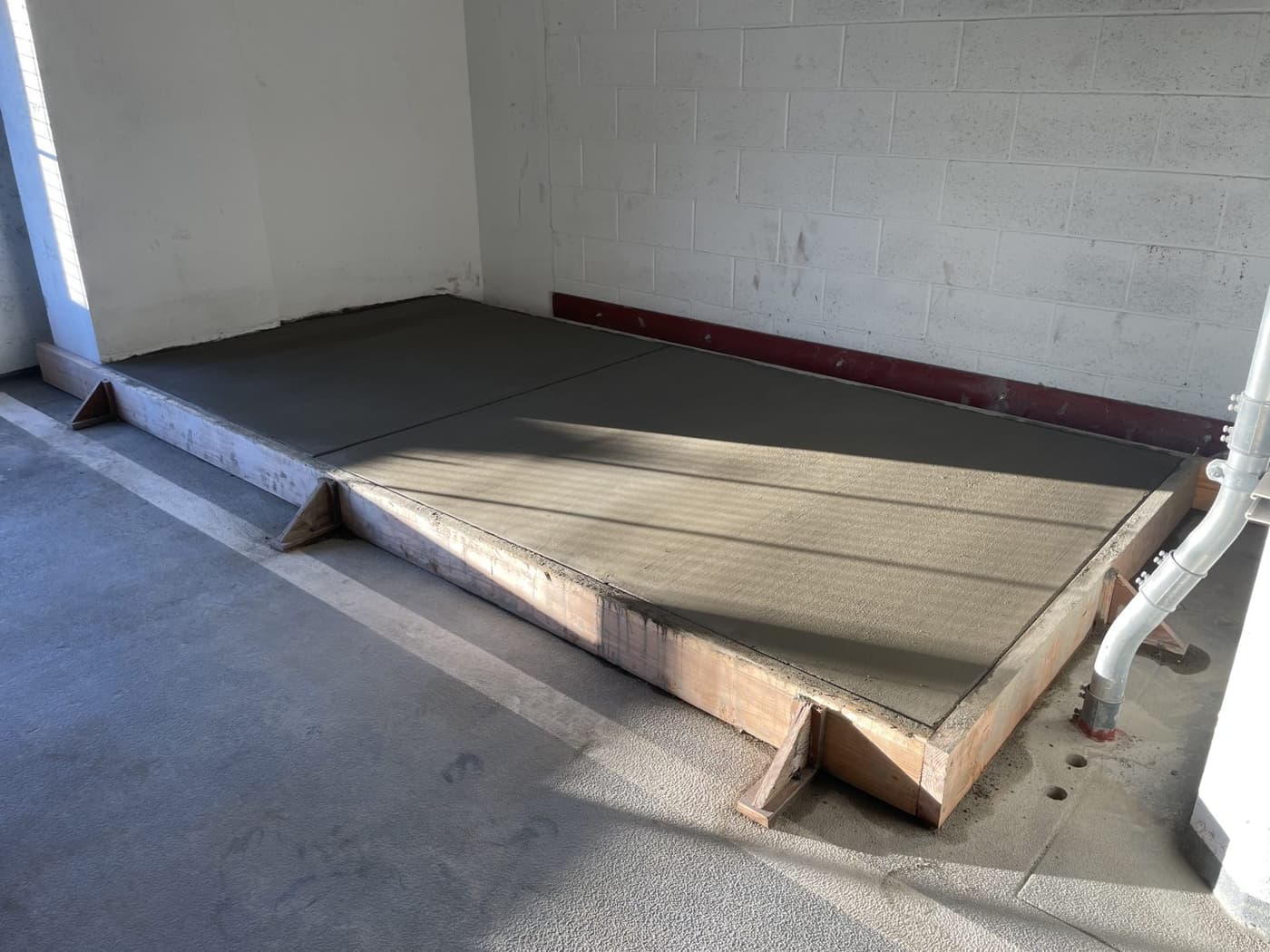 Equipment Pad Pour