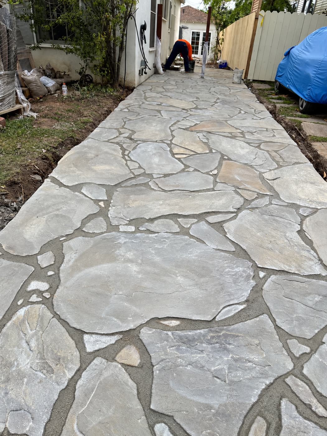 Restored Flagstone Driveway