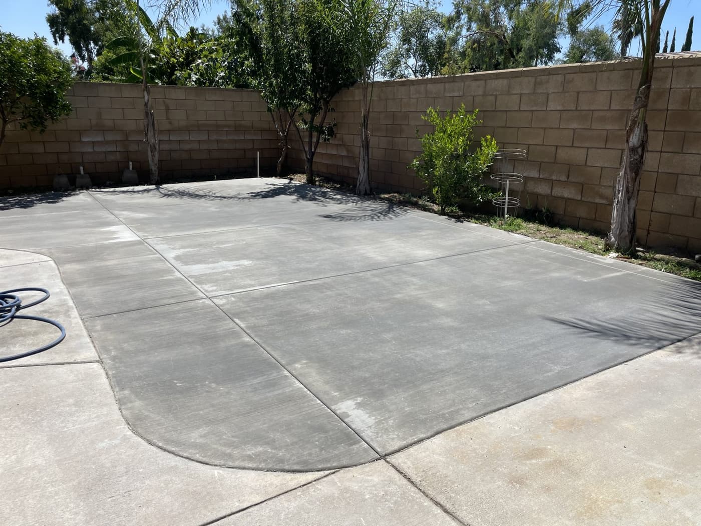 Backyard Slab with Broom Finish