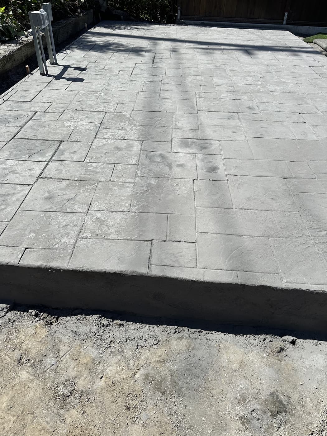 Stamped Paver-Pattern Patio
